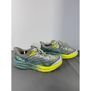 Hoka Speedgoat 5 Women's Trail Running Shoes Gray Neon Size 8B Vibram Megagrip